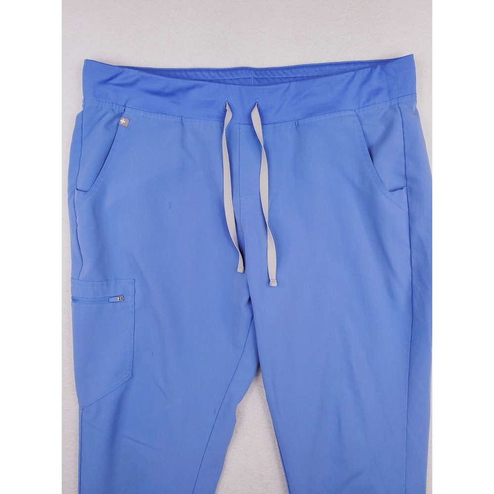 Figs Scrub Pants Womens Extra Large Blue Zamora Jogger Cargo Medical Nursing - Picture 2 of 16